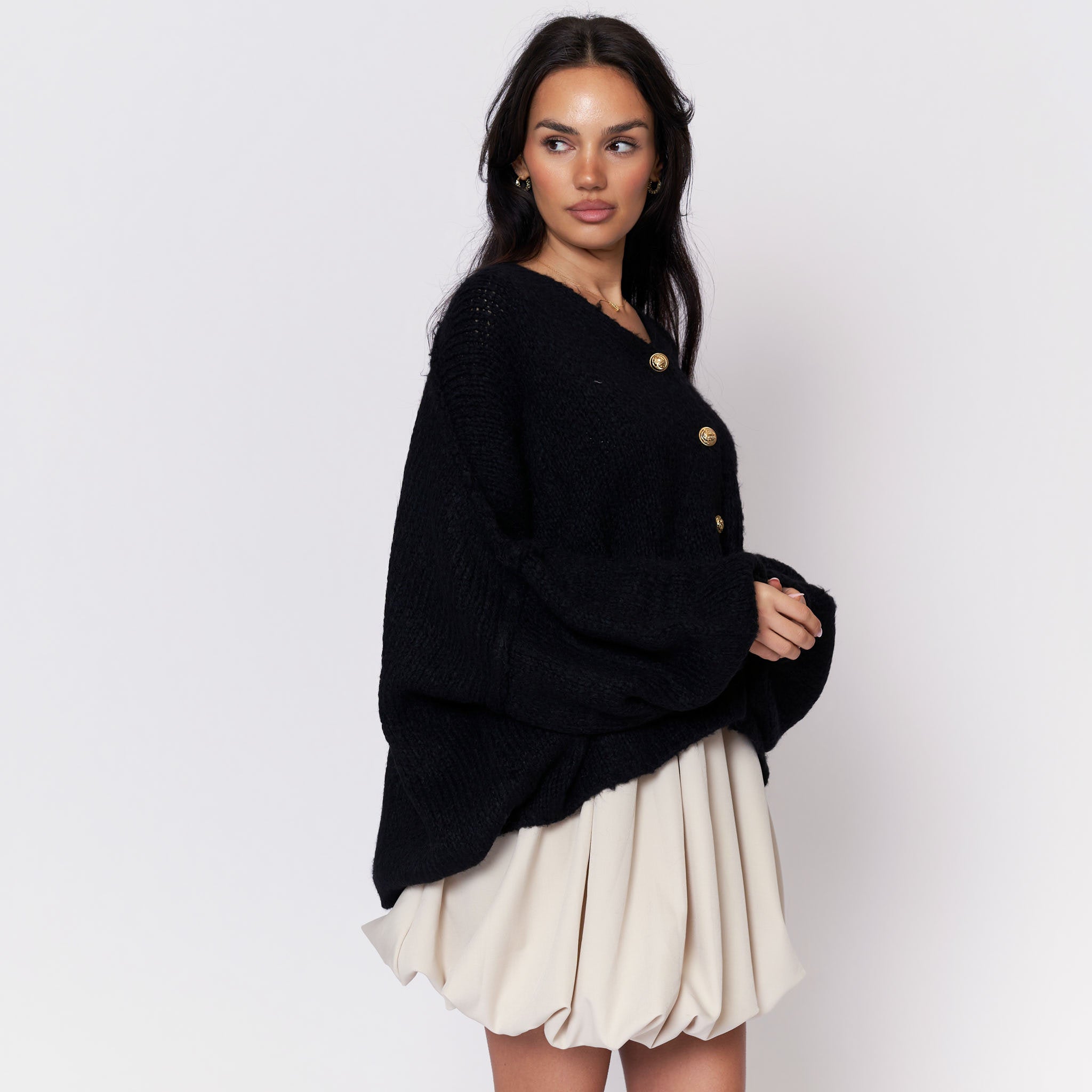Cardigan oversize à col en V CozyGlam
