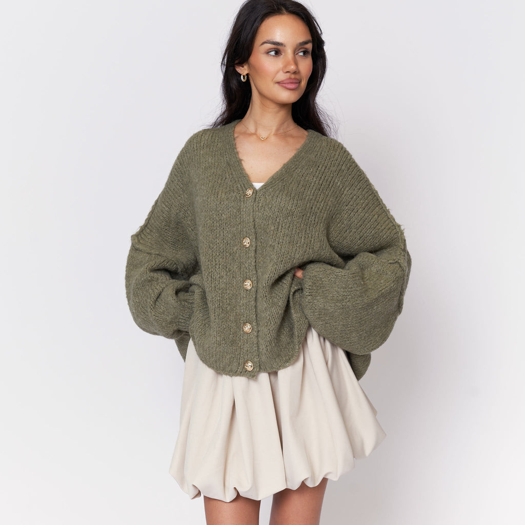 Cardigan oversize à col en V CozyGlam