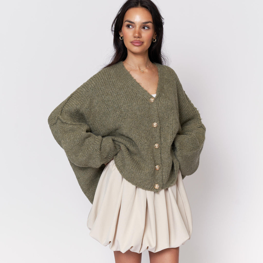 Cardigan oversize à col en V CozyGlam