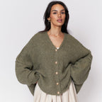 Cardigan oversize à col en V CozyGlam
