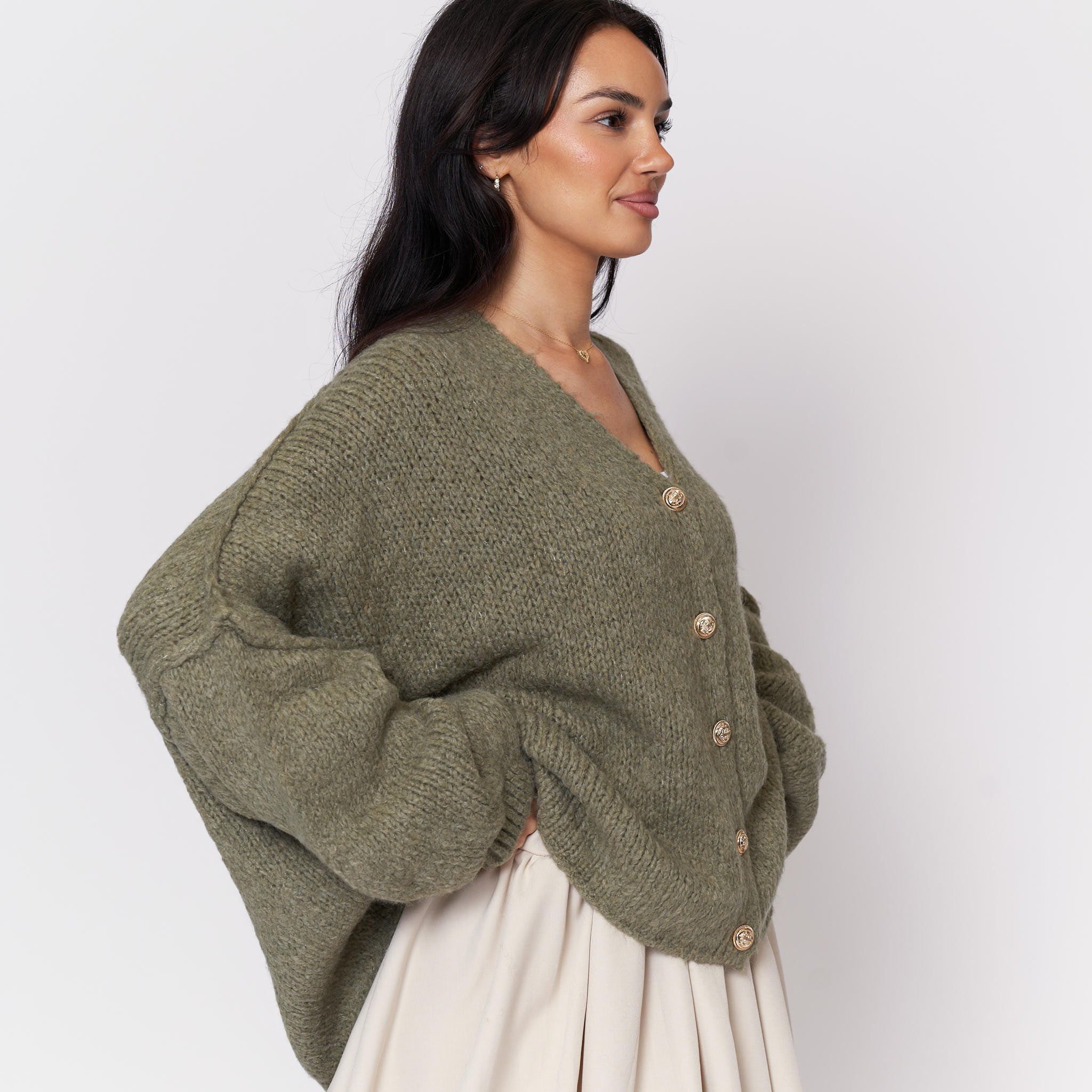 Cardigan oversize à col en V CozyGlam
