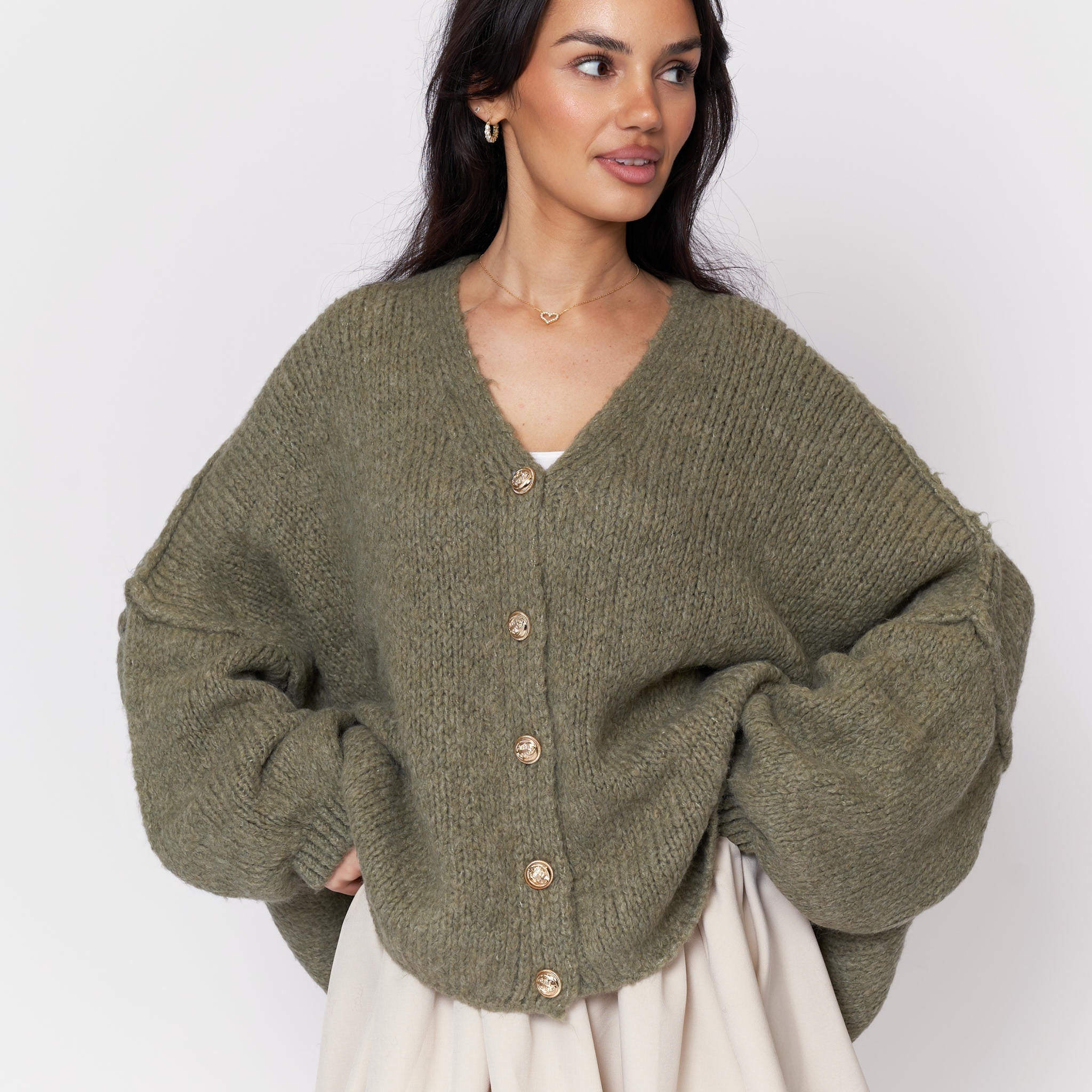 Cardigan oversize à col en V CozyGlam
