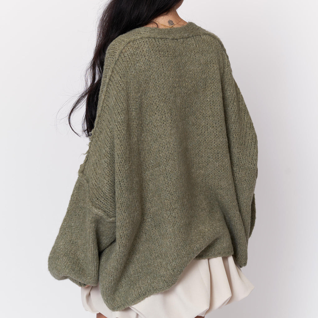 Cardigan oversize à col en V CozyGlam