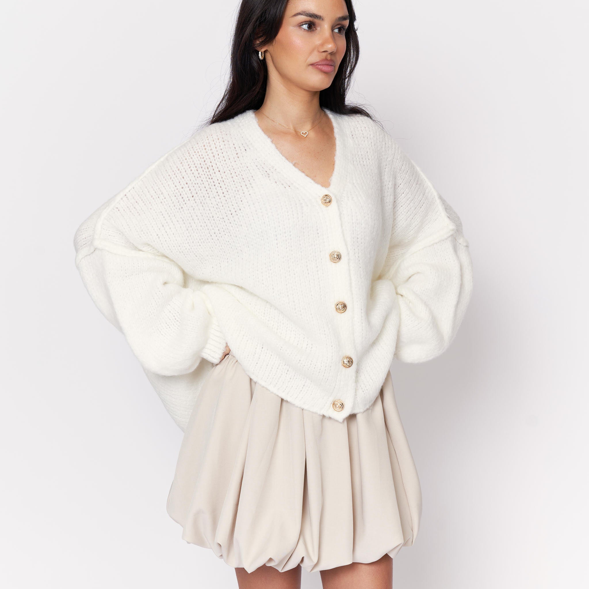Cardigan oversize à col en V CozyGlam