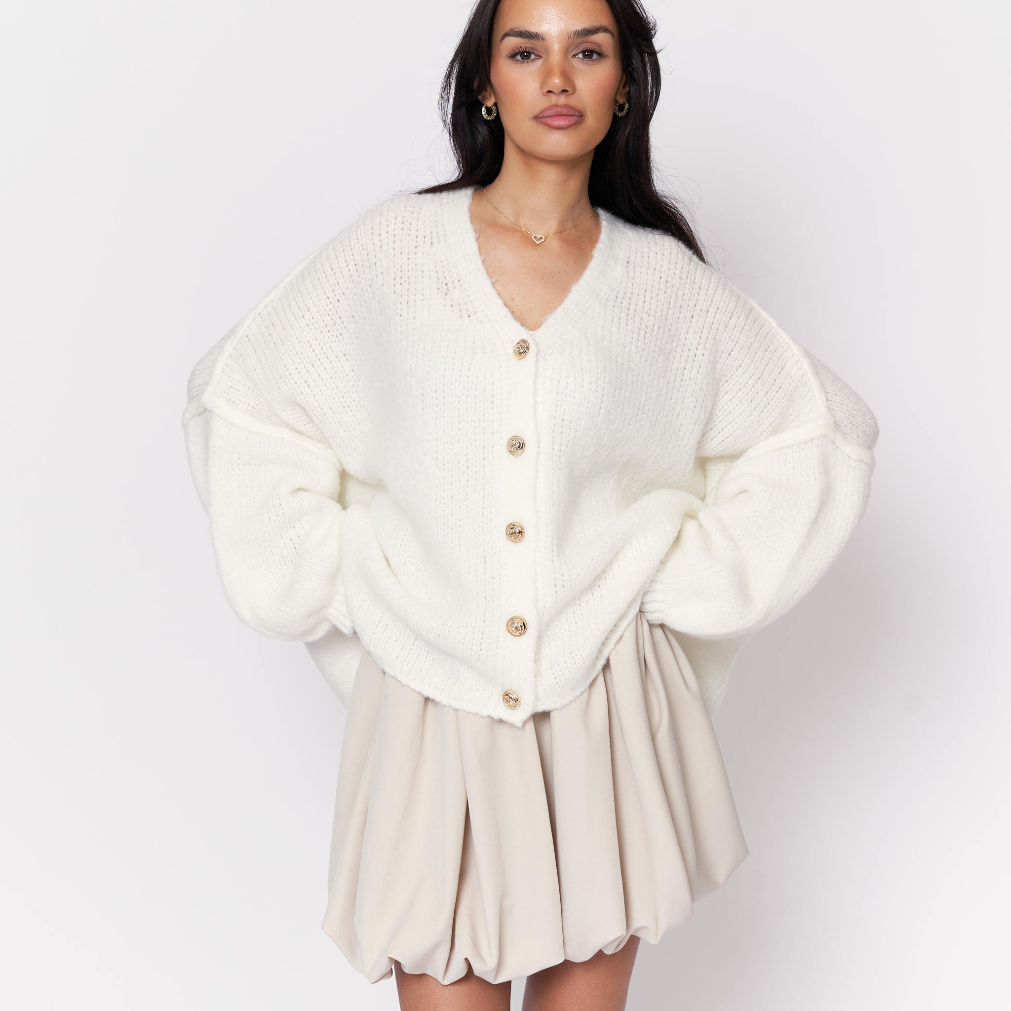 Cardigan oversize à col en V CozyGlam