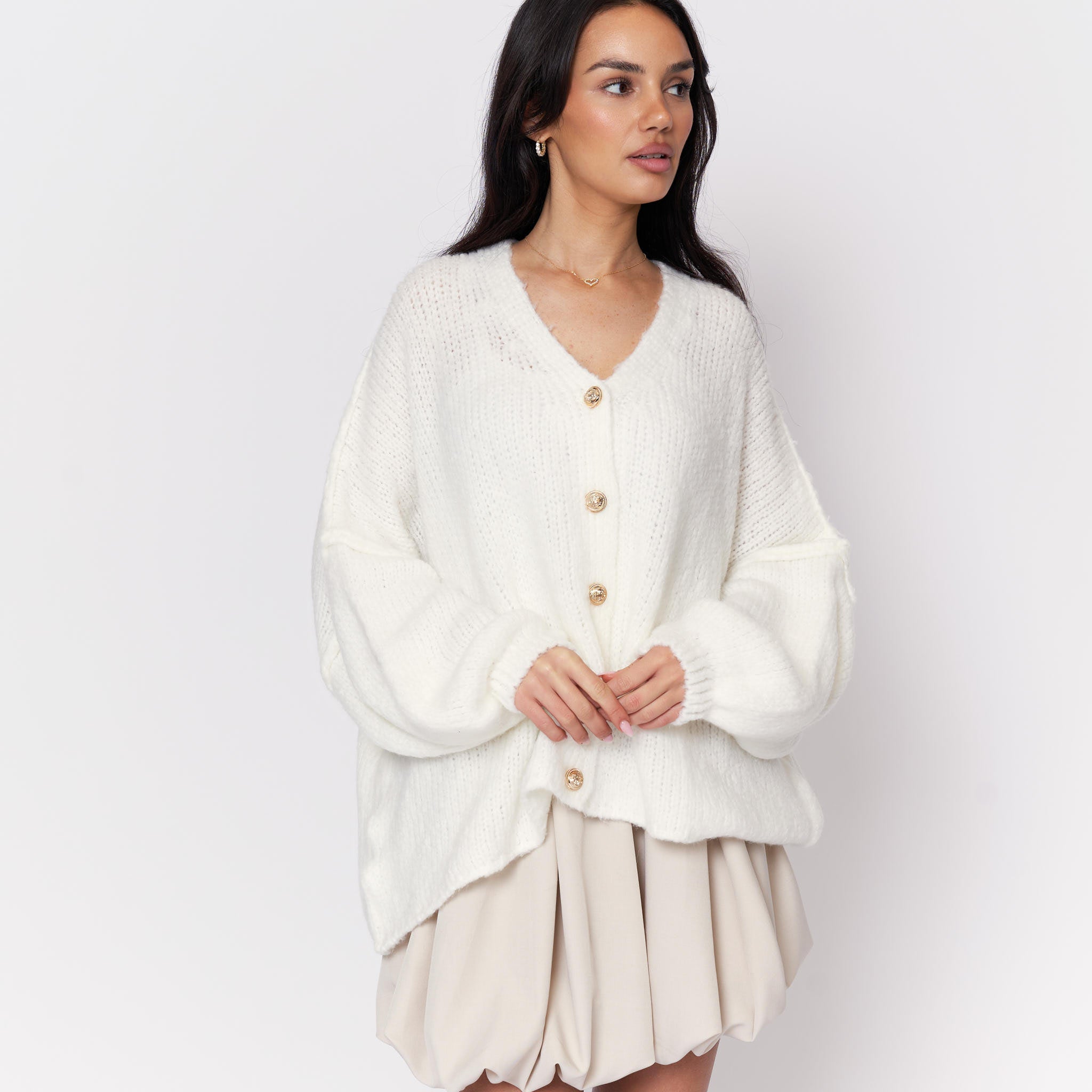 Cardigan oversize à col en V CozyGlam