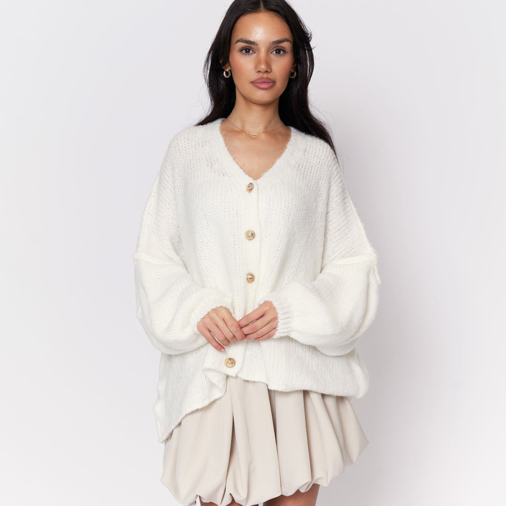 Cardigan oversize à col en V CozyGlam