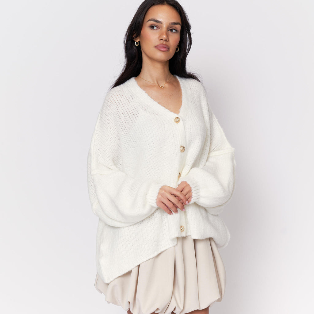 Cardigan oversize à col en V CozyGlam
