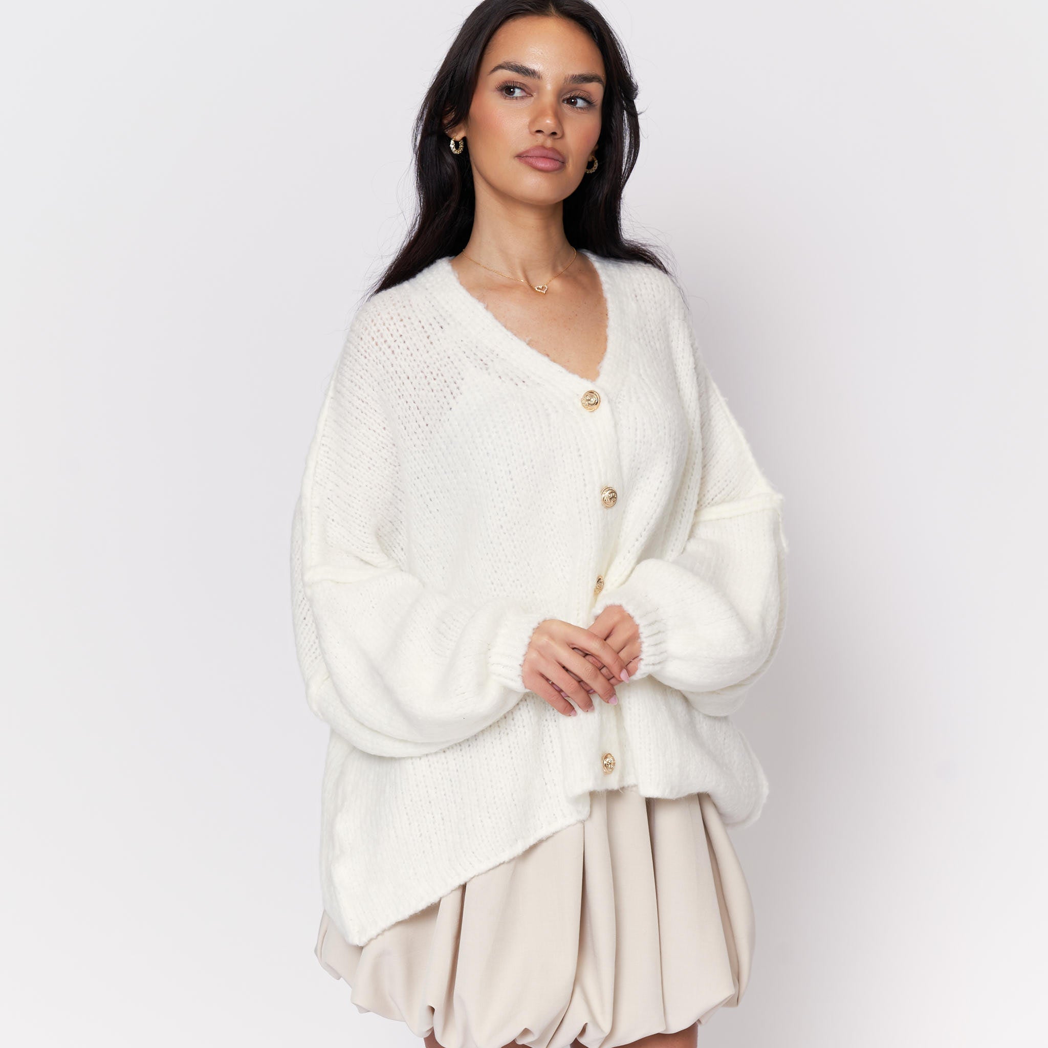 Cardigan oversize à col en V CozyGlam