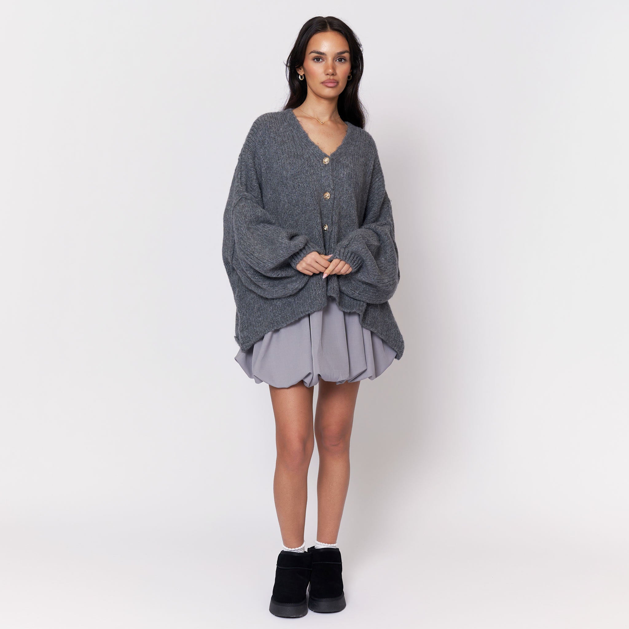 Cardigan oversize à col en V CozyGlam