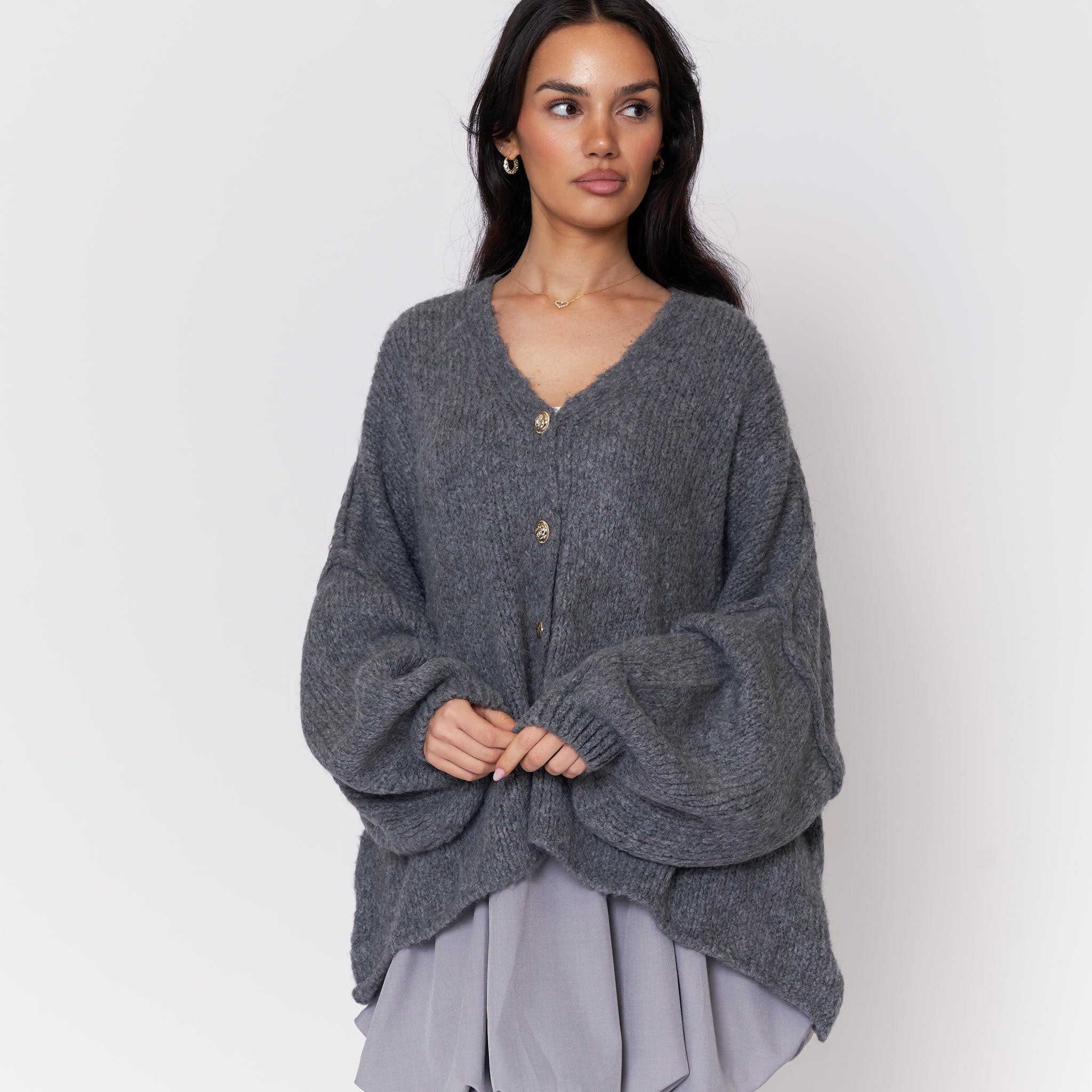 Cardigan oversize à col en V CozyGlam