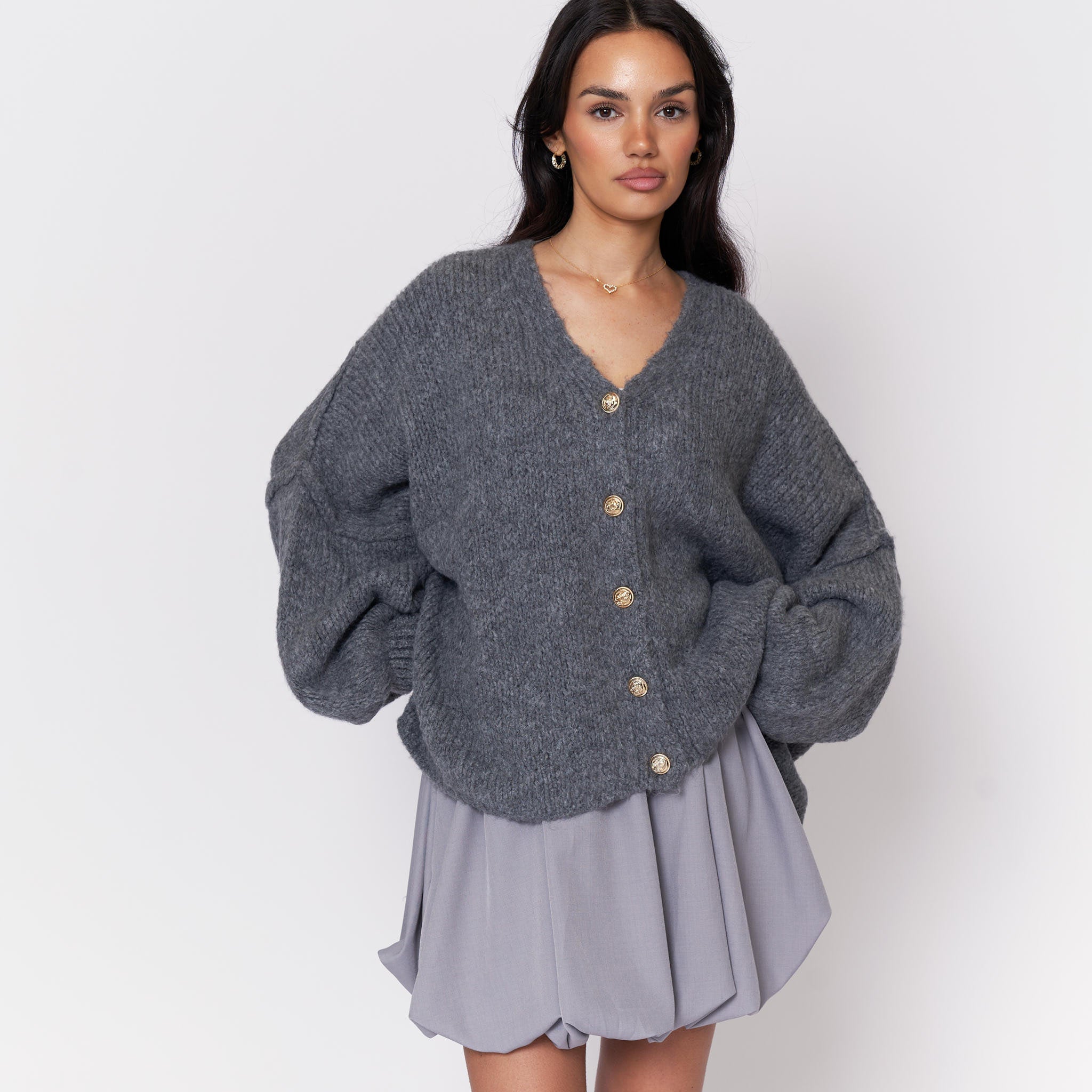 Cardigan oversize à col en V CozyGlam