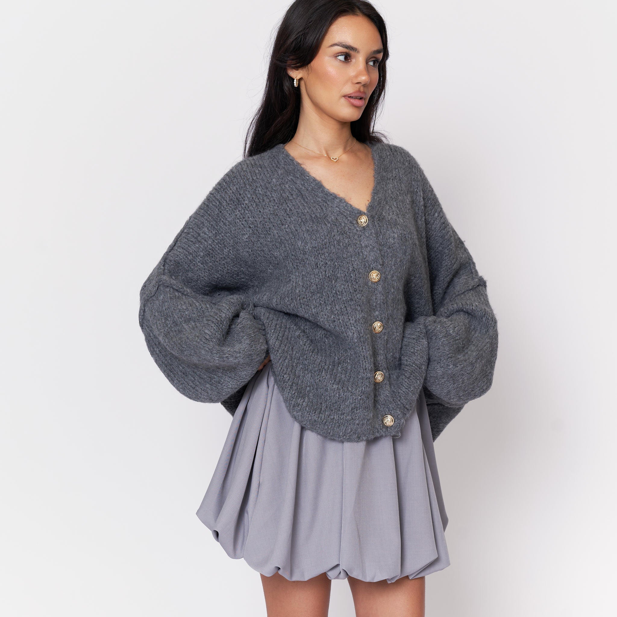Cardigan oversize à col en V CozyGlam