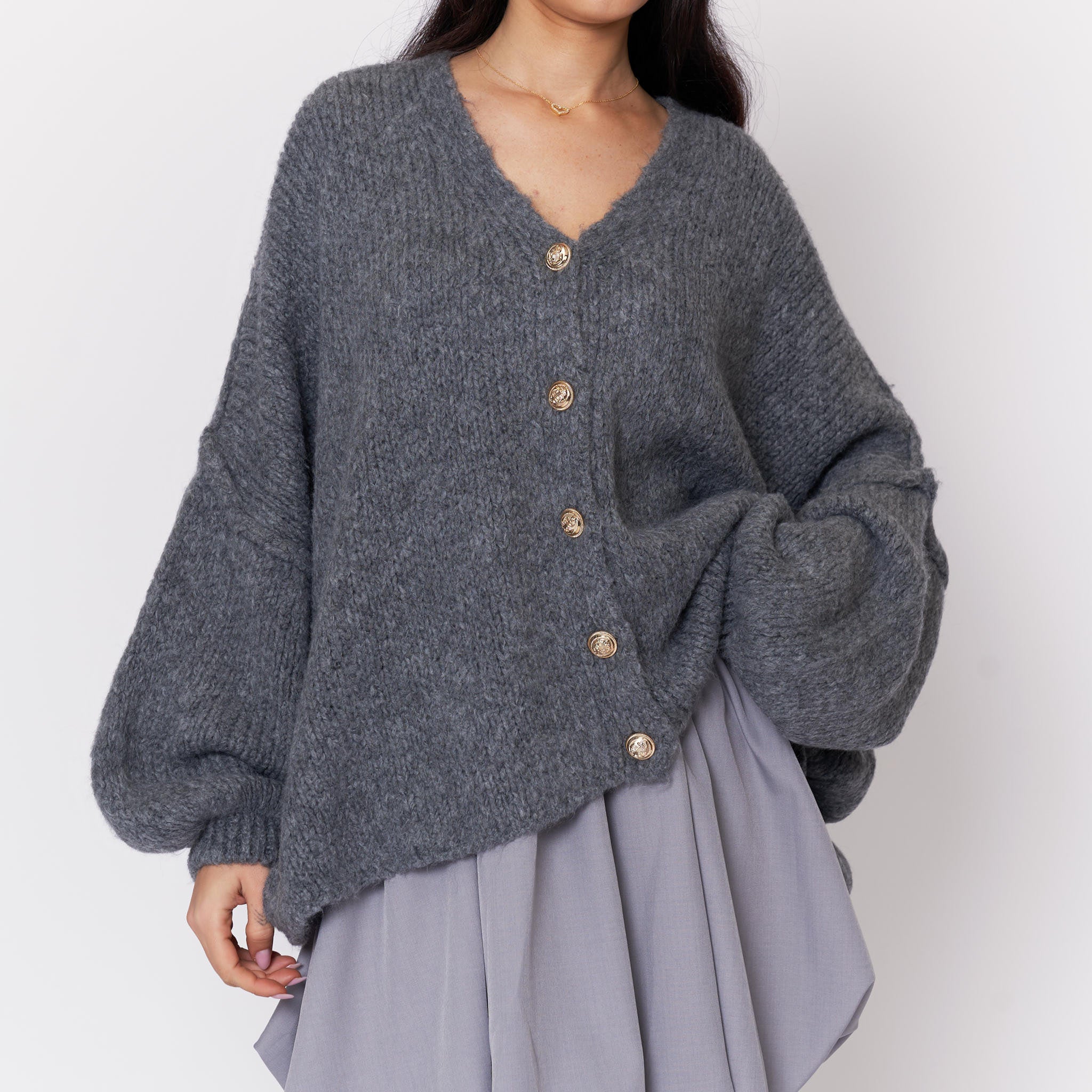 Cardigan oversize à col en V CozyGlam