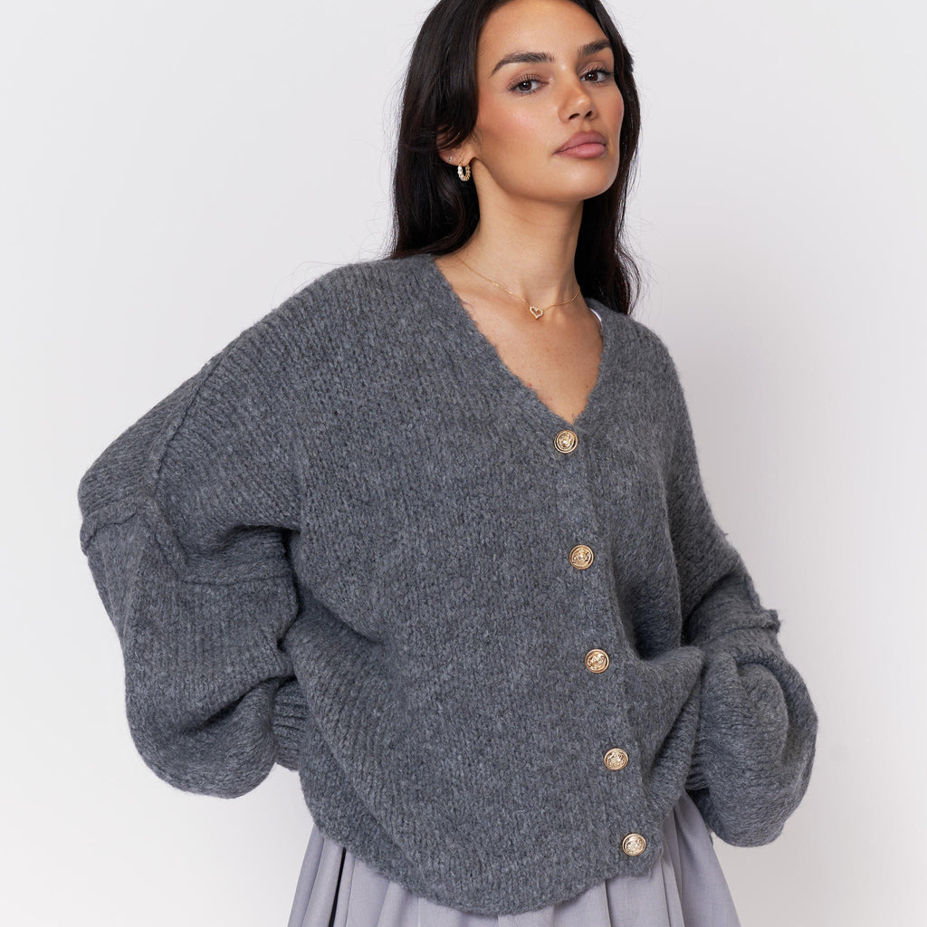 Cardigan oversize à col en V CozyGlam
