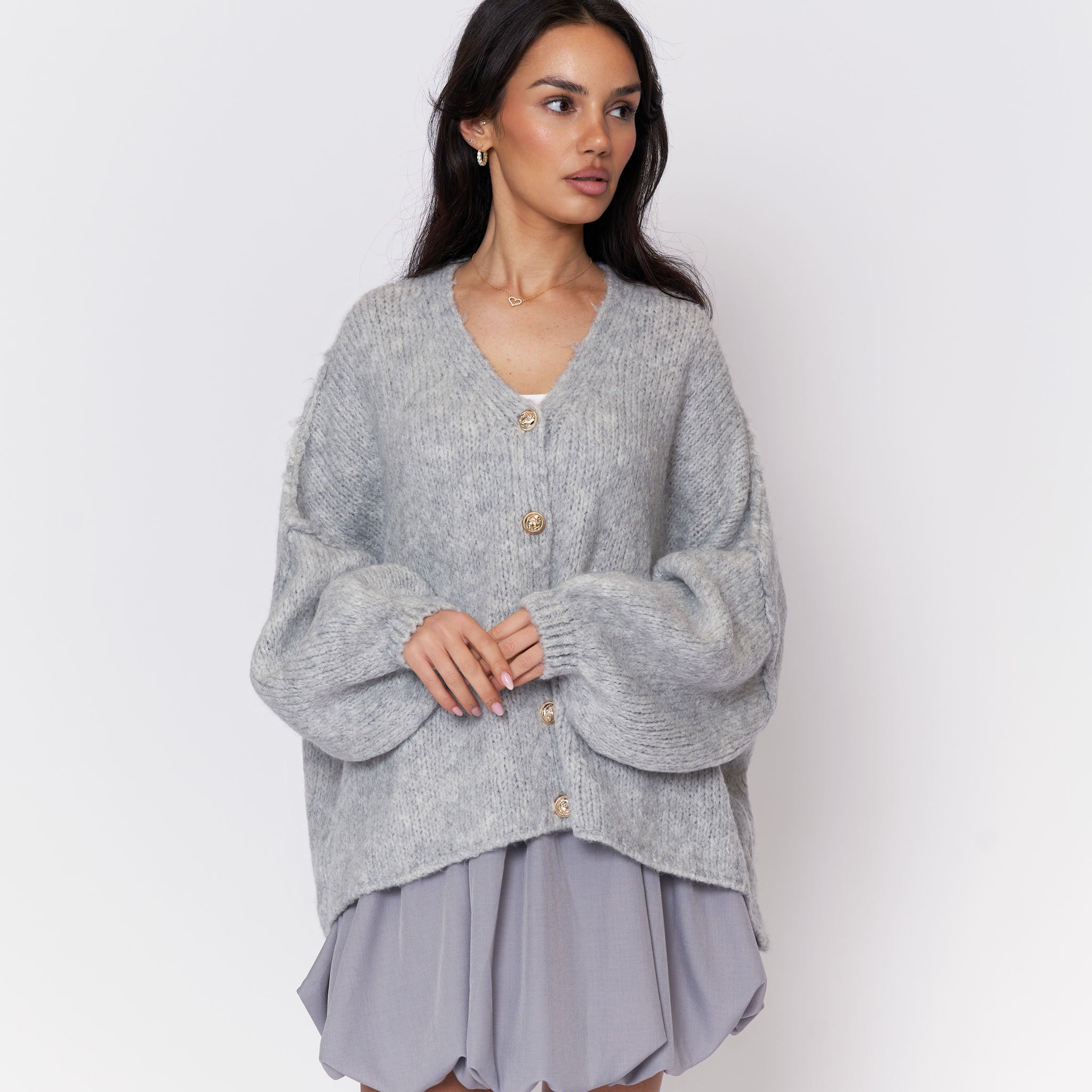 Cardigan oversize à col en V CozyGlam