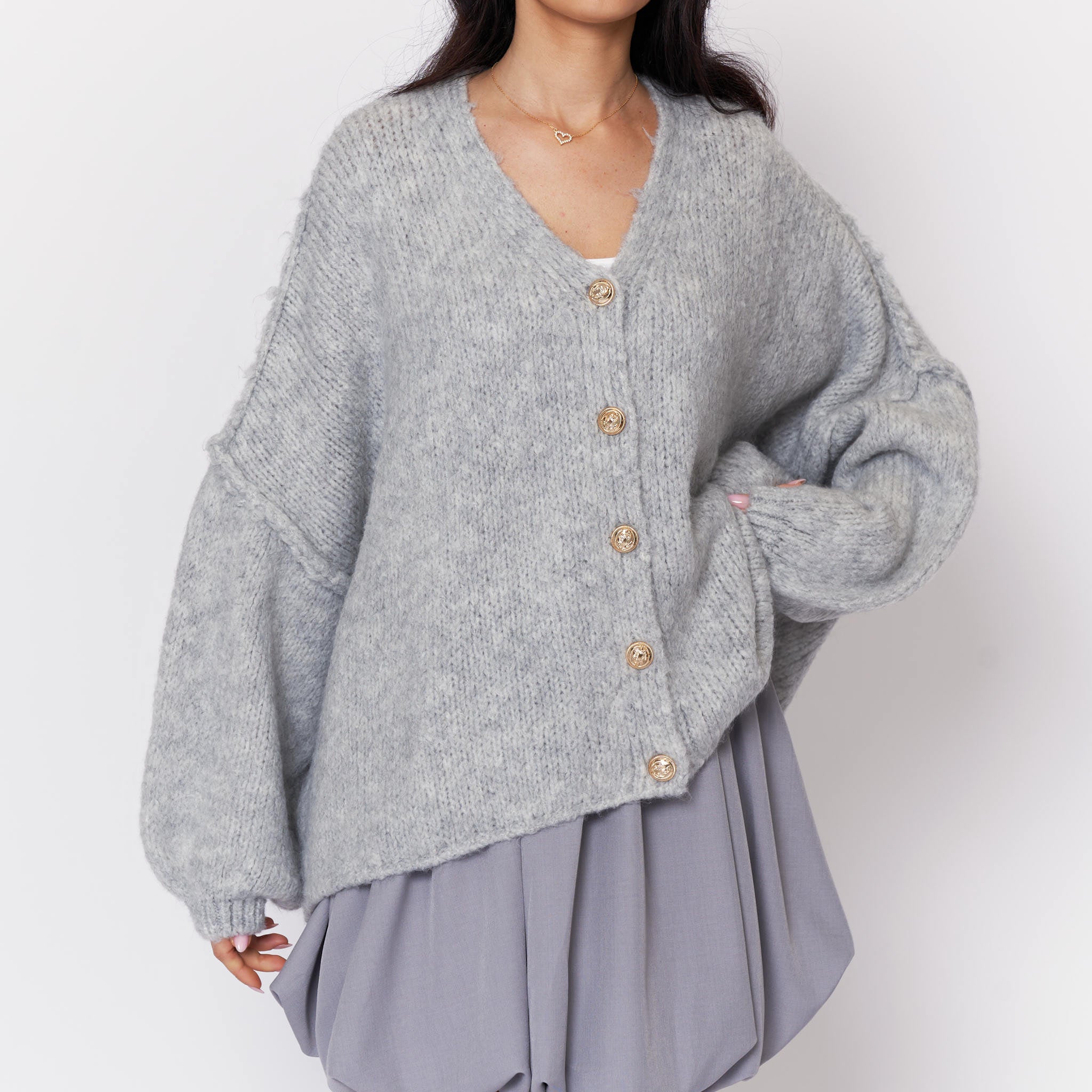 Cardigan oversize à col en V CozyGlam