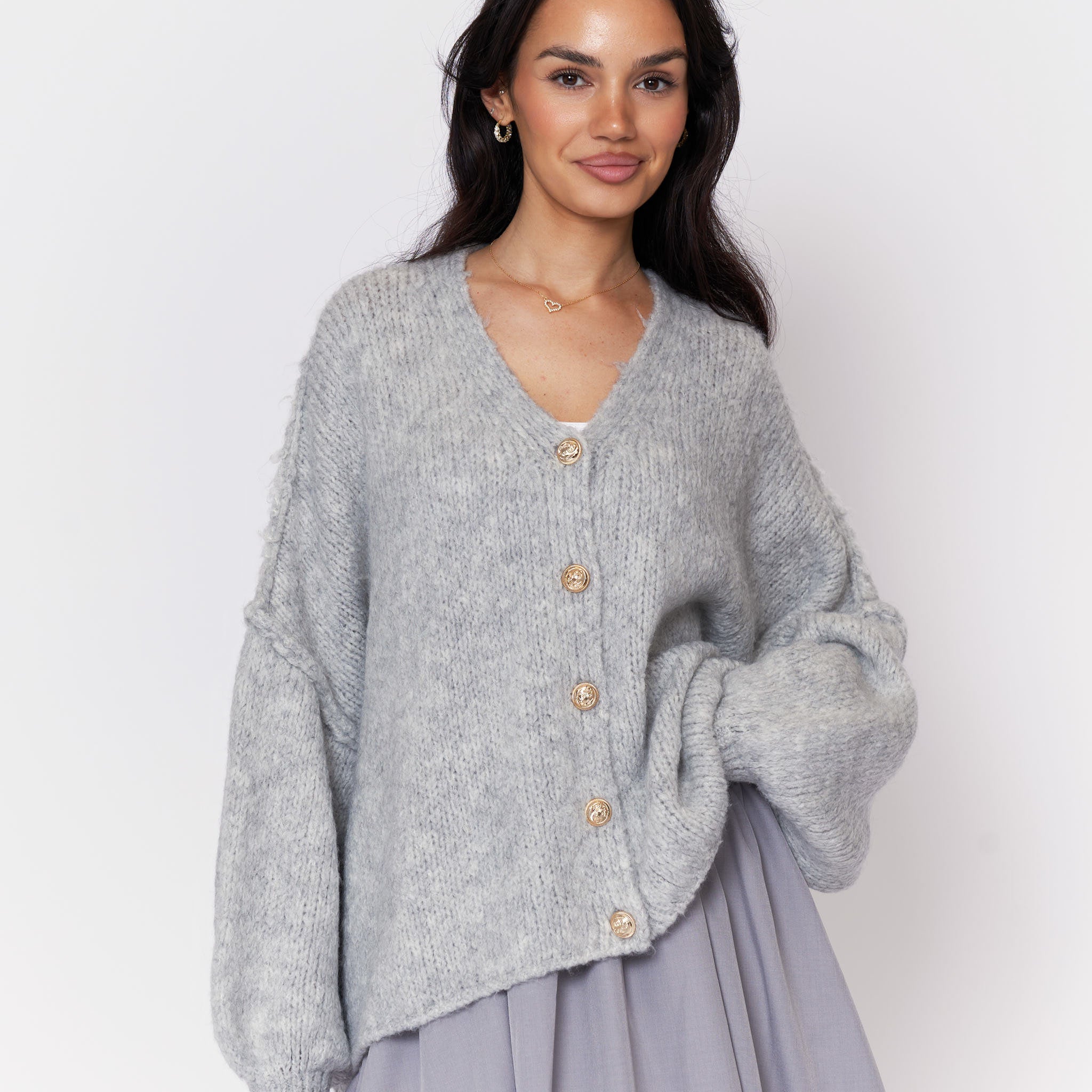 Cardigan oversize à col en V CozyGlam