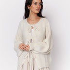 Cardigan oversize avec des nœuds