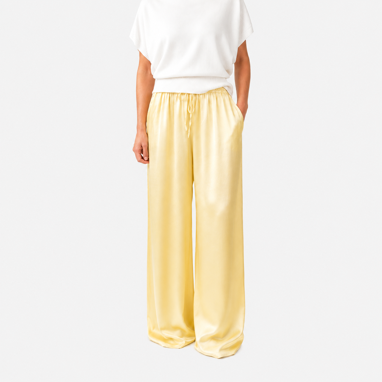 Pantalon en satin