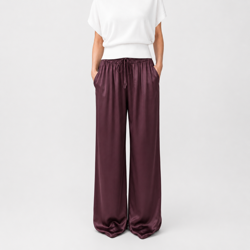 Pantalon en satin