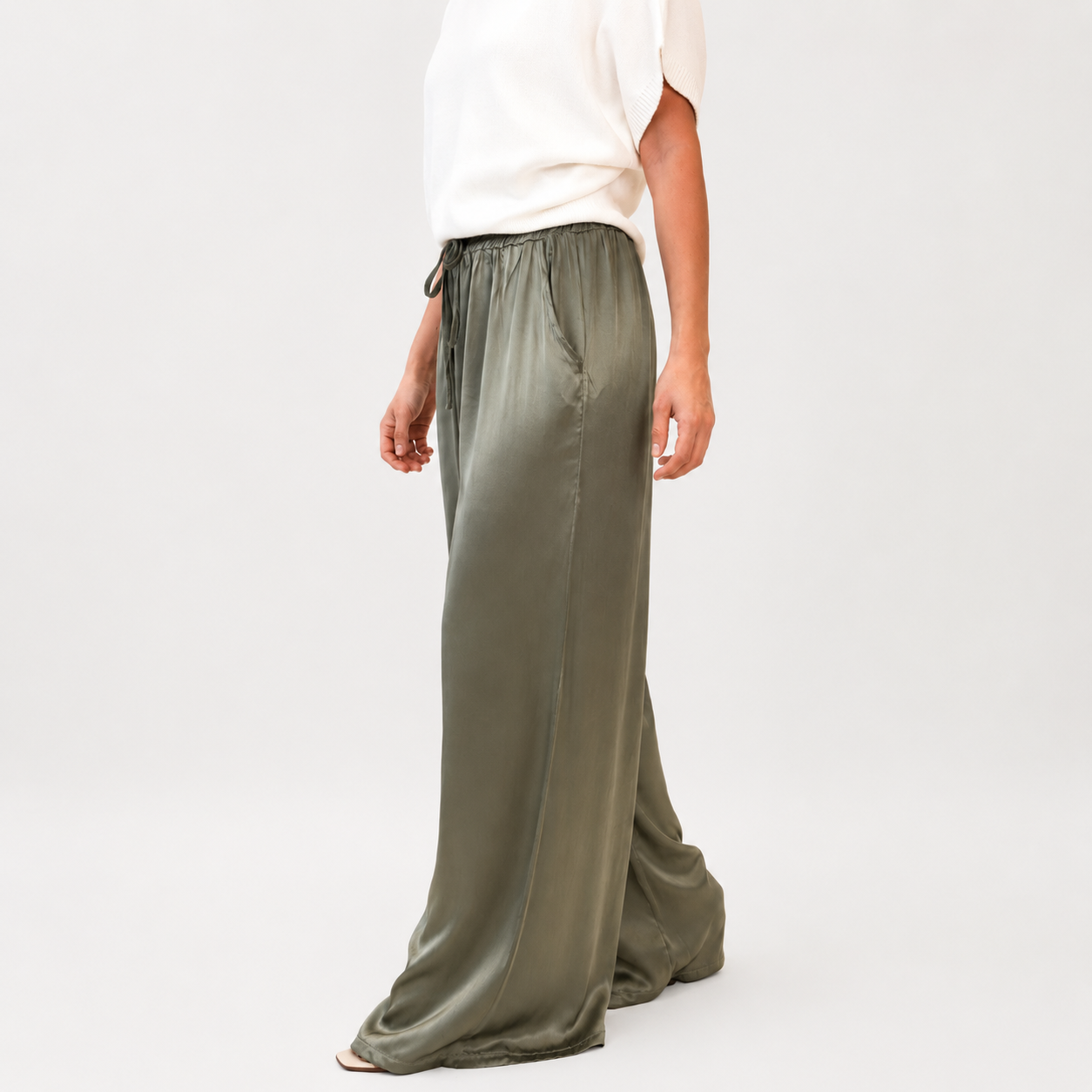 Pantalon en satin