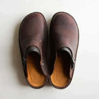 Chaussons en cuir femme