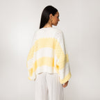 Cardigan oversize à rayures larges