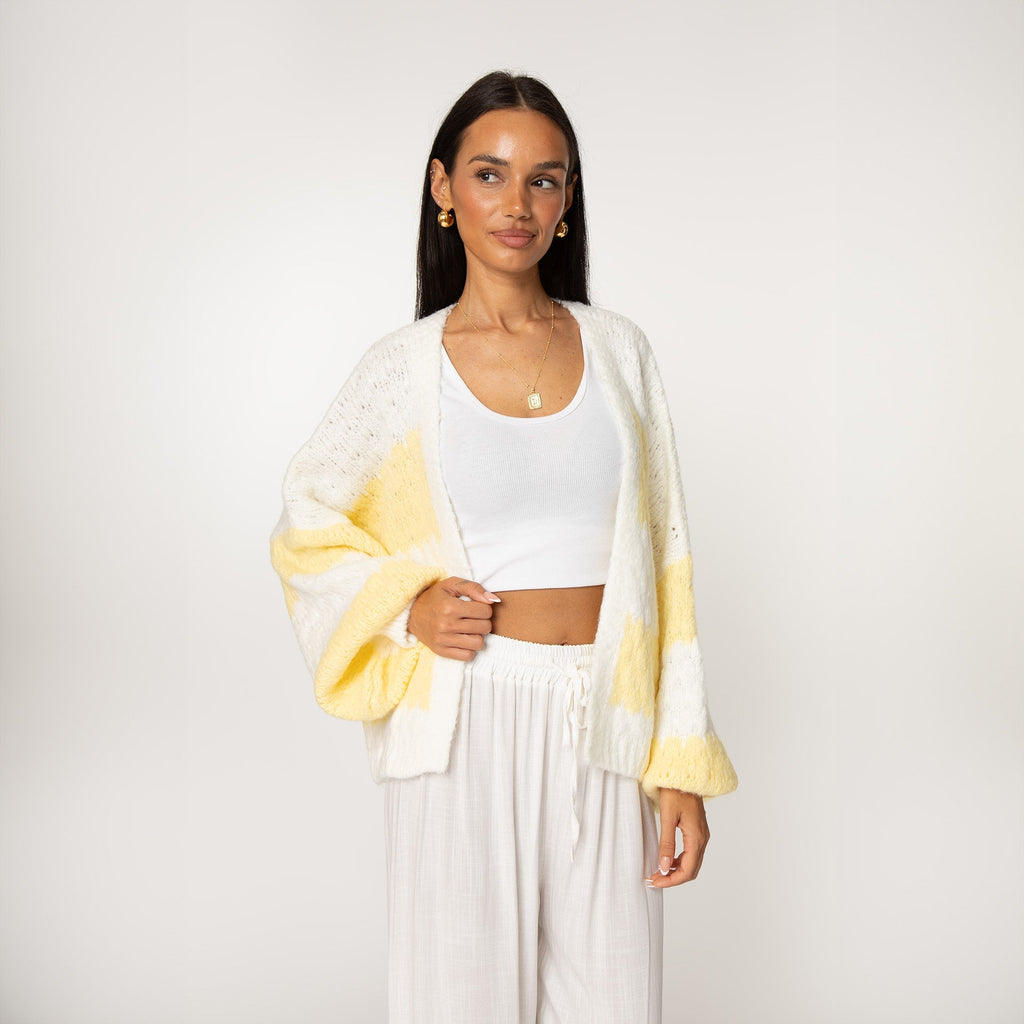 Cardigan oversize à rayures larges