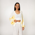Cardigan oversize à rayures larges