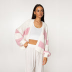 Cardigan oversize à rayures larges