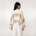 Cardigan oversize à rayures larges