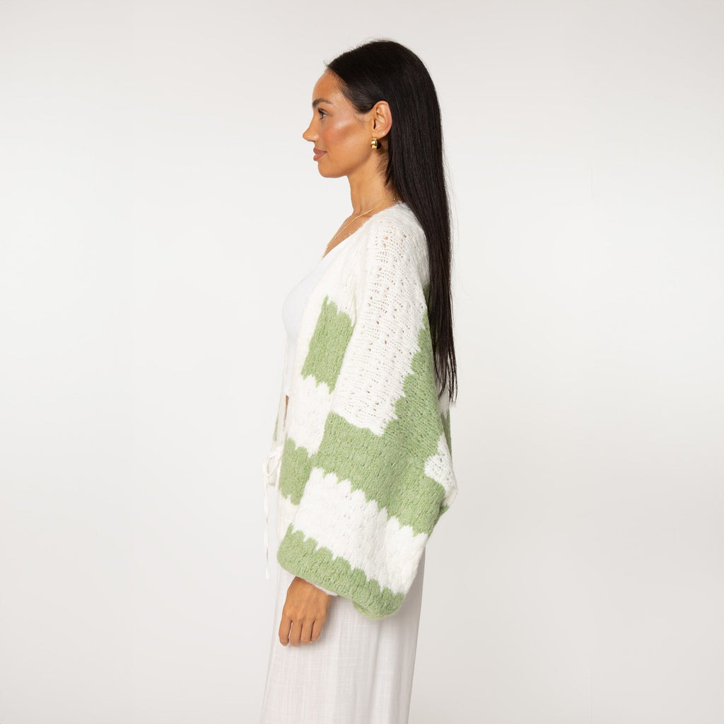 Cardigan oversize à rayures larges