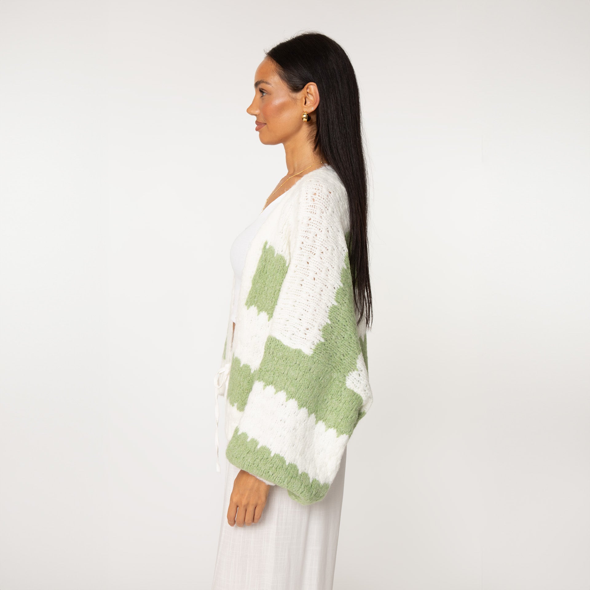 Cardigan oversize à rayures larges