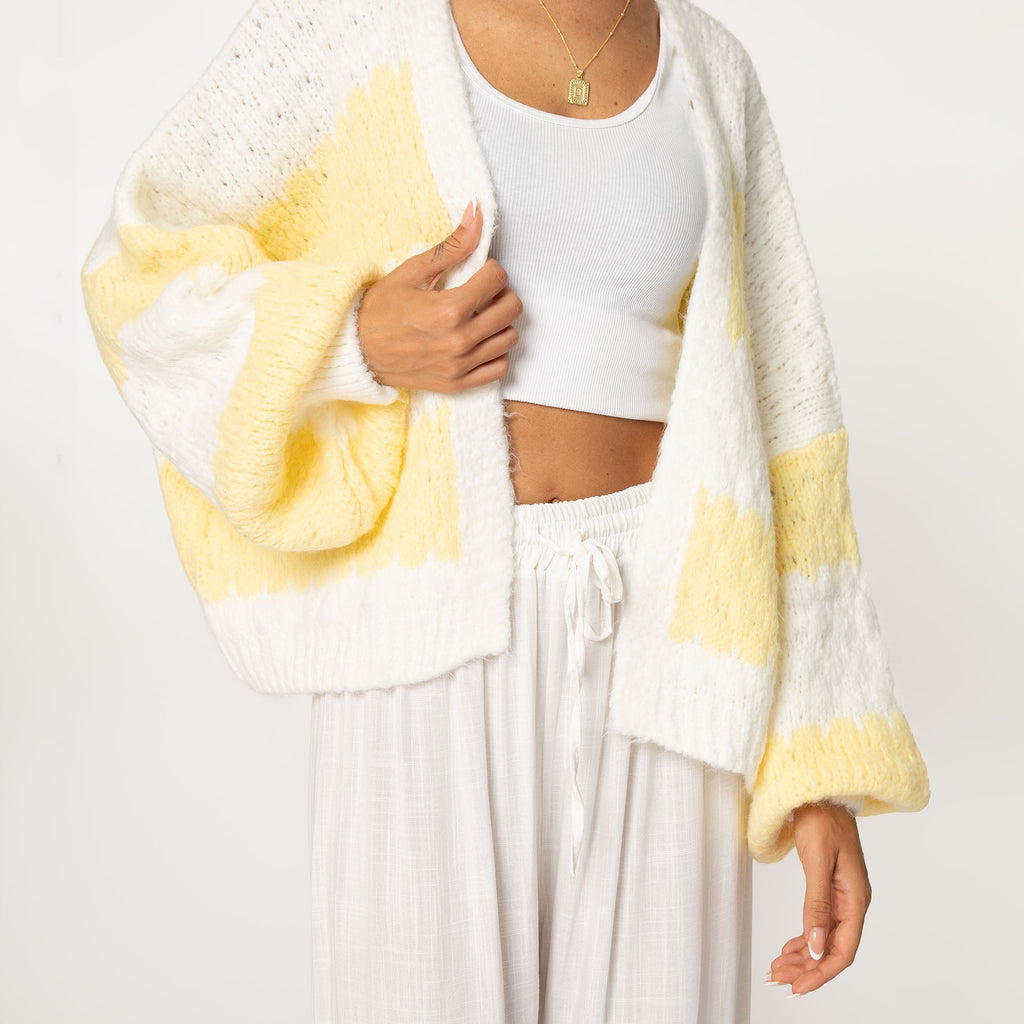 Cardigan oversize à rayures larges