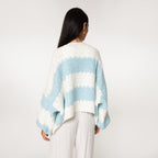 Cardigan oversize à rayures larges