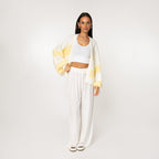 Cardigan oversize à rayures larges