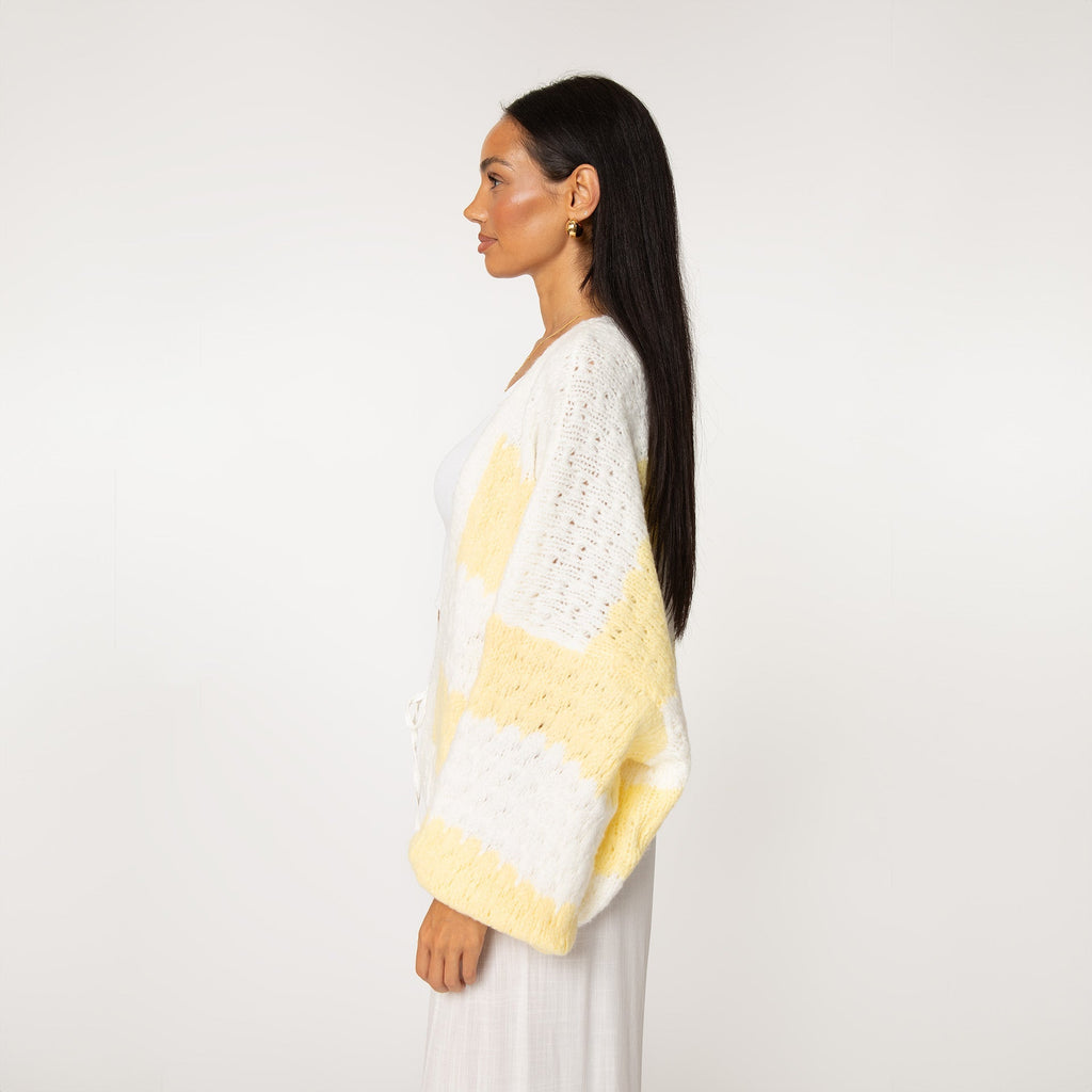 Cardigan oversize à rayures larges