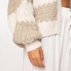 Cardigan oversize à rayures larges