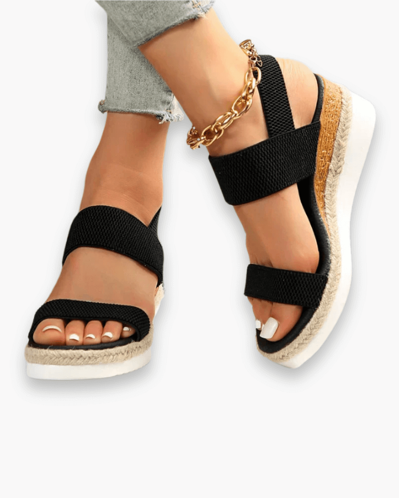Sandales compensées femme été