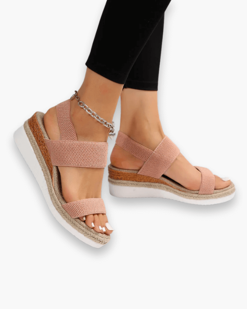 Sandales compensées femme été
