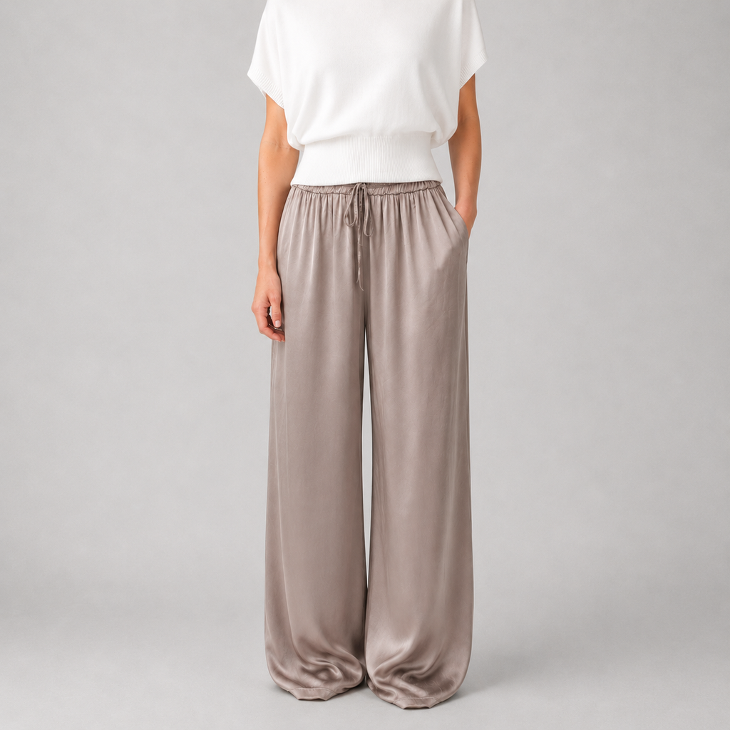 Pantalon en satin