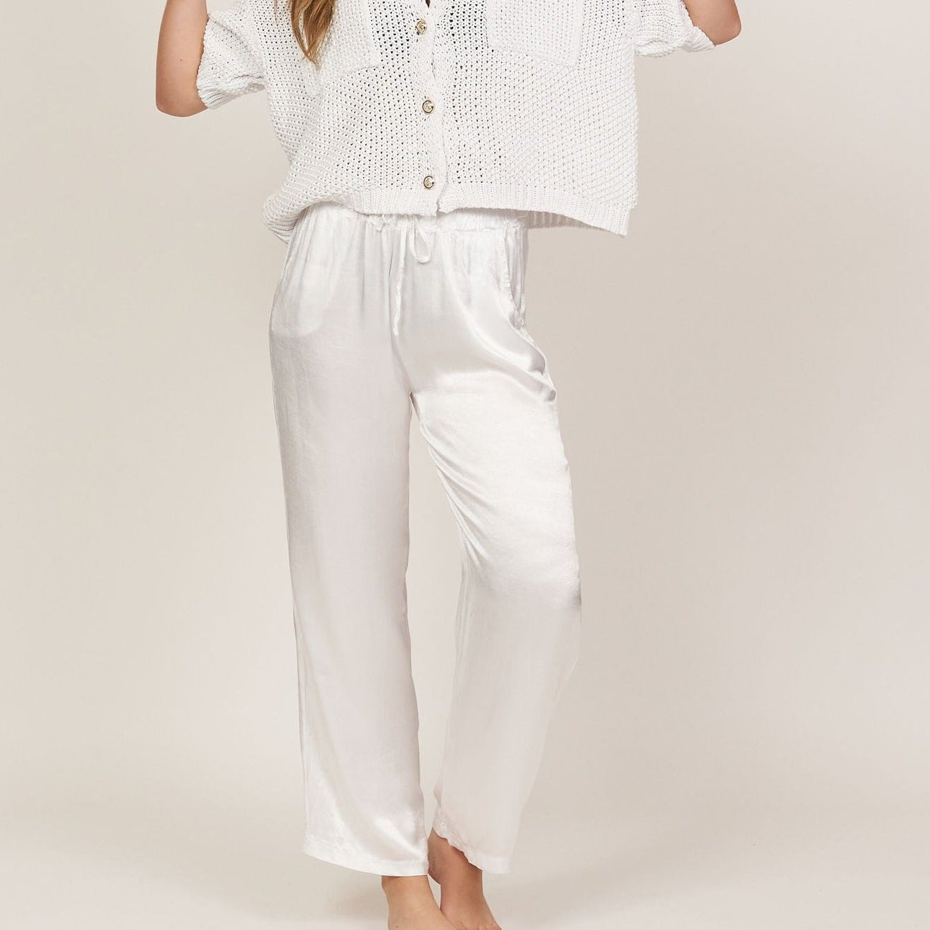 Pantalon en satin