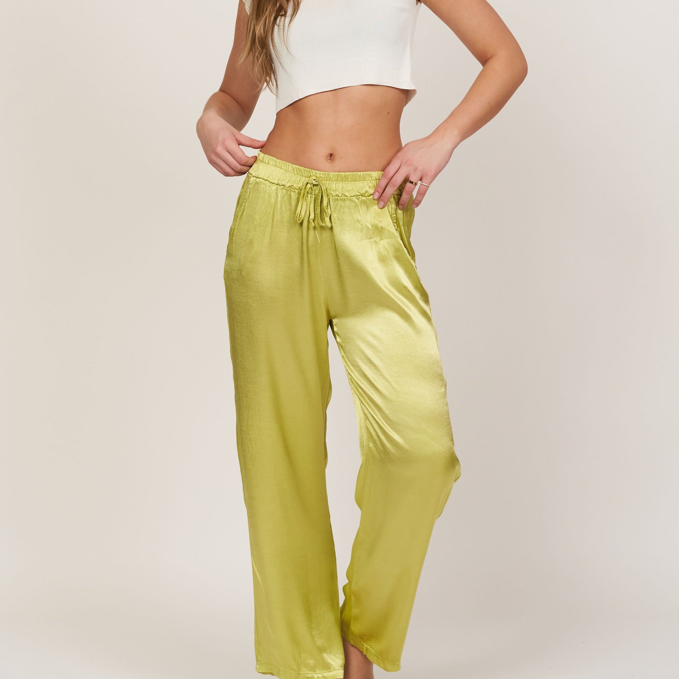 Pantalon en satin