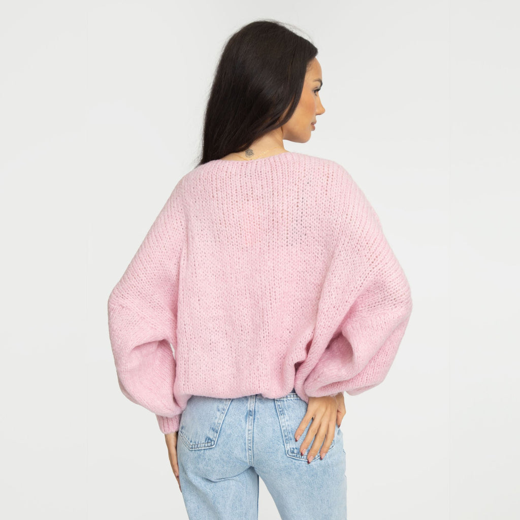 Cardigan oversize avec des nœuds