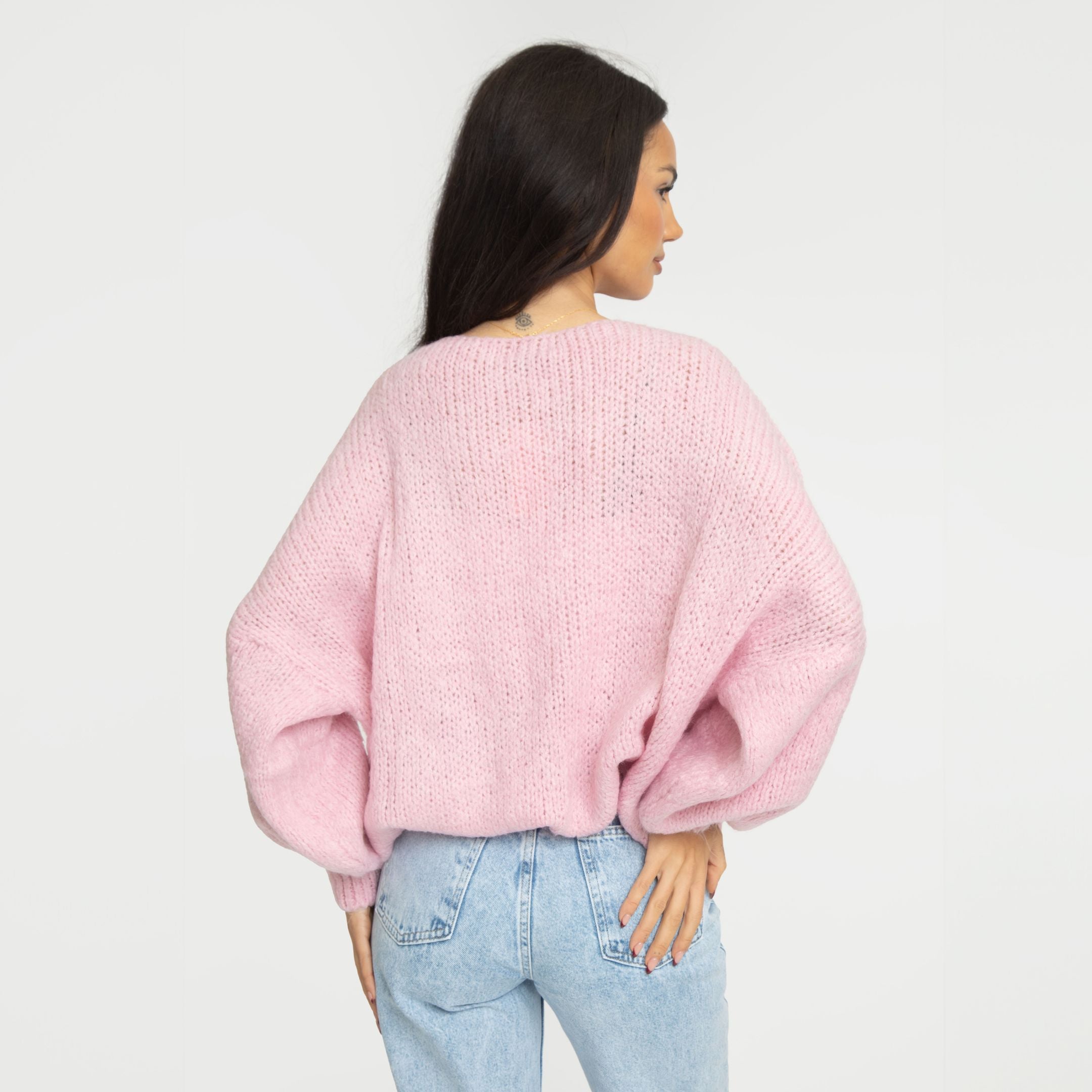 Cardigan oversize avec des nœuds