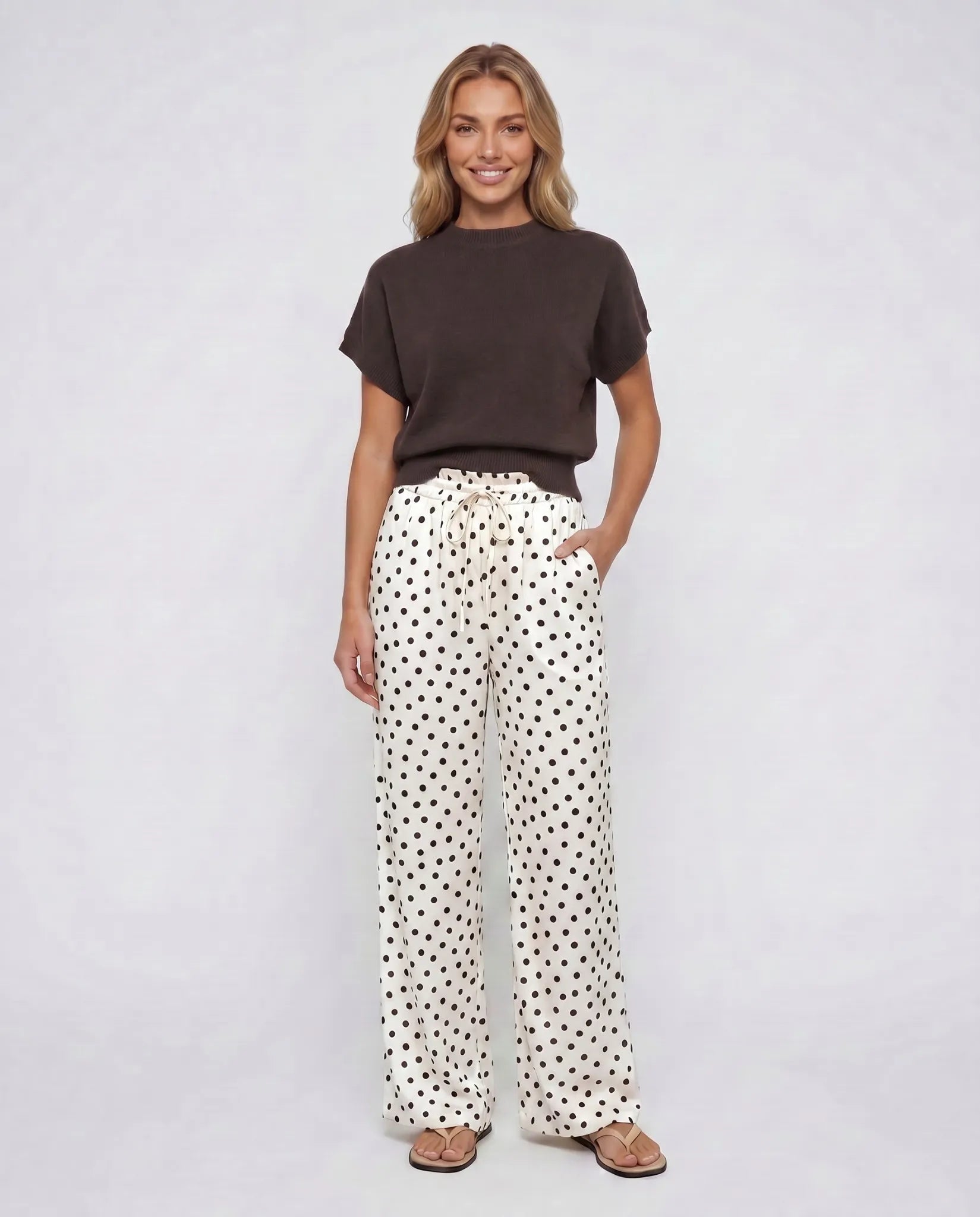 Pantalon en satin