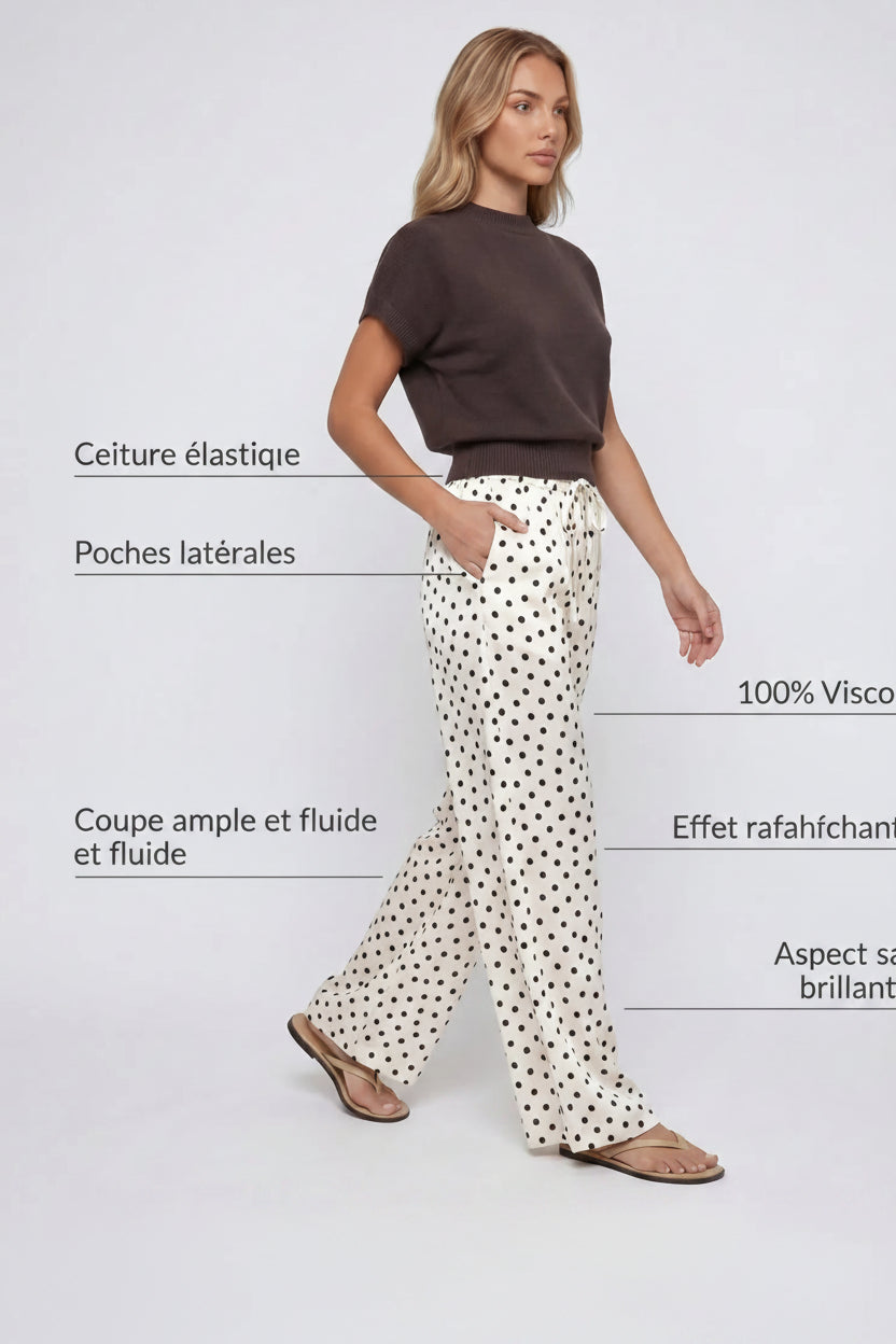 Pantalon en satin